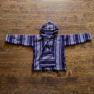 Little Girls Mexican Baja Blanket Hoodie 4t-5t
